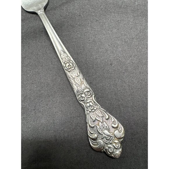 Vintage Versailles Stainless Steel Fork By Yamazaki Japan 7" Intricate Floral Pa - Picture 3 of 4